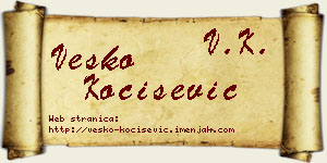 Vesko Kočišević vizit kartica